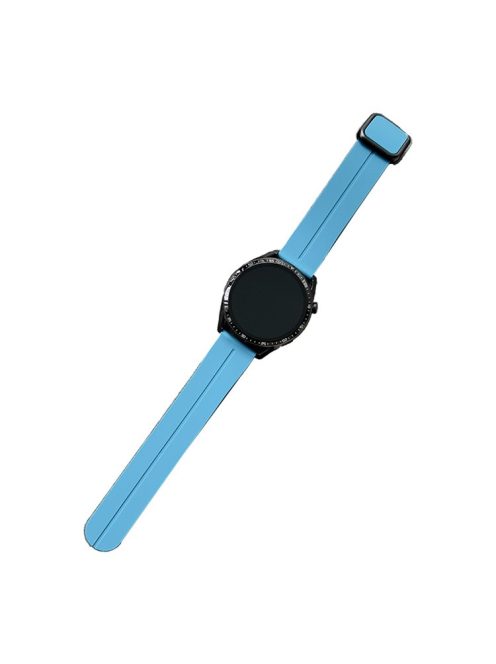 For Samsung Gear Sport / Garmin Garminactive 5 Watch Band 20mm Waterproof Soft Silicone Strap - Rock Cyan