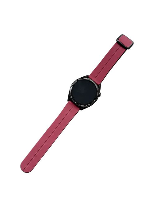 For Samsung Gear Sport / Garmin Garminactive 5 Watch Band 20mm Waterproof Soft Silicone Strap - Wine Red