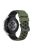 For Samsung, Huawei, Huami, Garmin, Polar Universal Watch Strap Silicone 22mm Watch Band with Multi Round Holes - Army Green  /  Black