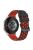 For Samsung, Huawei, Huami, Garmin, Polar Universal Watch Strap Silicone 22mm Watch Band with Multi Round Holes - Black  /  Red