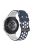 For Samsung, Huawei, Huami, Garmin, Polar Universal Watch Strap Silicone 22mm Watch Band with Multi Round Holes - Midnight Blue  /  White