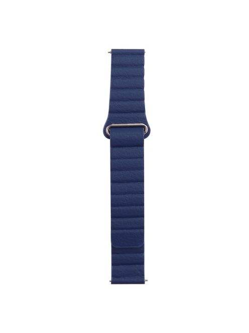 Genuine Leather Watchband Replacement 18mm for Garmin Move 3S/Active S - Dark Blue