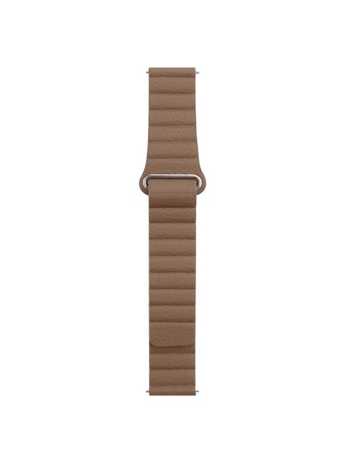 Genuine Leather Watchband Replacement 18mm for Garmin Move 3S/Active S - Khaki