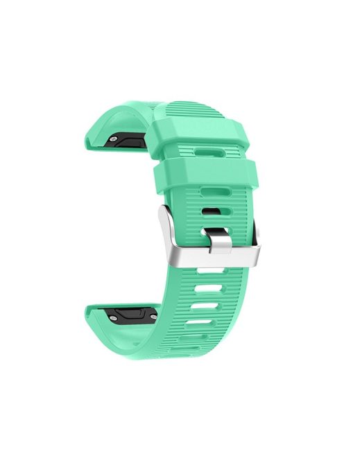 Horizontal Stripes Soft Silicone Watch Strap Replacement for Garmin Fenix 5X Plus - Green