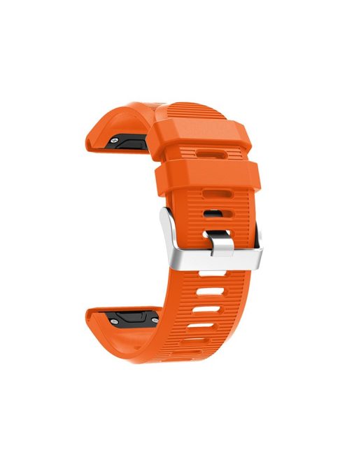 Horizontal Stripes Soft Silicone Watch Strap Replacement for Garmin Fenix 5X Plus - Orange