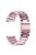 JLT For Samsung Galaxy Watch4 Classic 46mm / 42mm / Garmin Venu 2 Plus 22mm Stainless Steel Watch Strap Three Beads Wrist Band- Pink