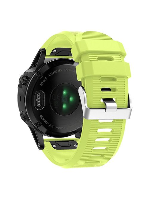 KALEBO LKLB-HWGJ-001 For Garmin Fenix 6X / Fenix 7X / Instinct 2X Smart Watch Band QuickFit 26mm Silicone Strap - Lime