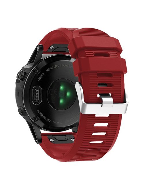 KALEBO LKLB-HWGJ-001 For Garmin Fenix 6X / Fenix 7X / Instinct 2X Smart Watch Band QuickFit 26mm Silicone Strap - Red