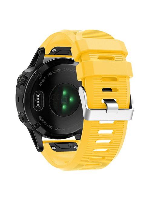 KALEBO LKLB-HWGJ-001 For Garmin Fenix 6X / Fenix 7X / Instinct 2X Smart Watch Band QuickFit 26mm Silicone Strap - Yellow