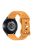 KALEBOL 18mm Silicone Strap for Huawei Watch GT 4 41mm / Garmin Venu 3S Leopard Texture Watch Band - Yellow