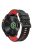 KALEBOL For Garmin Fenix 7 / 7 Pro / 6 / 6 Pro Silicone Watch Band QuickFit 22mm Carbon Fiber Texture Strap - Black+Red