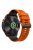 KALEBOL For Garmin Fenix 7 / 7 Pro / 6 / 6 Pro Silicone Watch Band QuickFit 22mm Carbon Fiber Texture Strap - Orange+Black