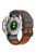 KALEBOL For Garmin Fenix 7 / 7 Pro / 6 / 6 Pro Watch Strap QuickFit 22mm Dual Color Silicone Band - Charcoal Grey+Orange