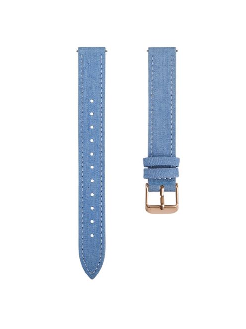 KALEBOL For Garmin Lily 2 Watch Band Linen Leather Adjustable Wrist Strap - Baby Blue