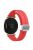 KALEBOL For Garmin Lily 2 Watch Strap Magnetic Buckle Silicone Wrist Band - Red+Silver Buckle