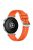 KALEBOL For Huawei Watch GT 4 41mm / Garmin Venu 3S / Asus Zenwatch 3 WI503Q Silicone Watch Band 18mm - Orange / Silver