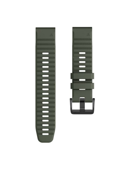 KALEBOL KLB-AWGJ-001 For Garmin Fenix 7 / 7 Pro 22mm Watch Band Concave Dot Silicone Strap - Army Green