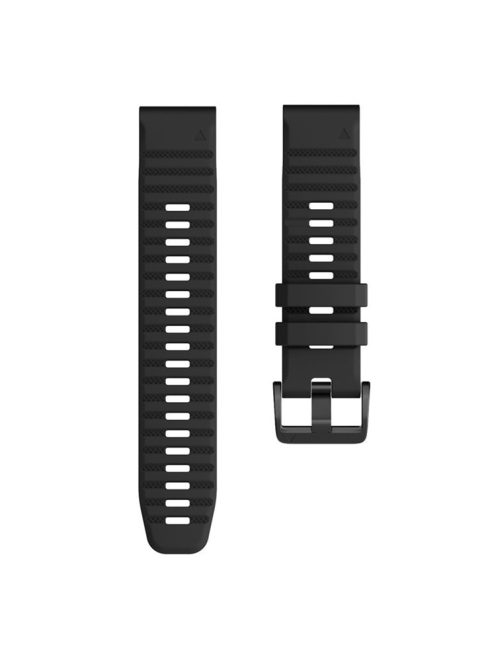 KALEBOL KLB-AWGJ-001 For Garmin Fenix 7 / 7 Pro 22mm Watch Band Concave Dot Silicone Strap - Black