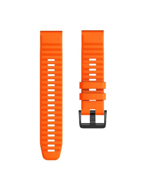 KALEBOL KLB-AWGJ-001 For Garmin Fenix 7 / 7 Pro 22mm Watch Band Concave Dot Silicone Strap - Orange