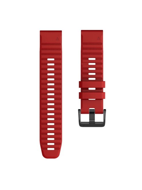 KALEBOL KLB-AWGJ-001 For Garmin Fenix 7 / 7 Pro 22mm Watch Band Concave Dot Silicone Strap - Red