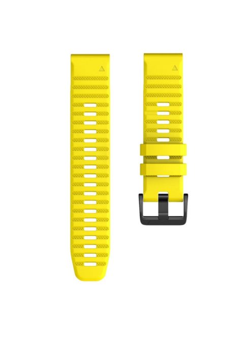 KALEBOL KLB-AWGJ-001 For Garmin Fenix 7 / 7 Pro 22mm Watch Band Concave Dot Silicone Strap - Yellow