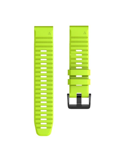 KALEBOL KLB-AWGJ-001 For Garmin Fenix 7 / 7 Pro 22mm Watch Band Concave Dot Silicone Strap - Yellowgreen