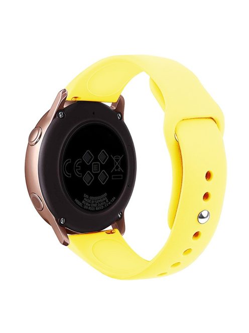 KALEBOL KLB-DKGJ-001 For Huawei Watch GT 4 41mm / Garmin Venu 3S 18mm Silicone Band Watch Strap - Lemon Yellow