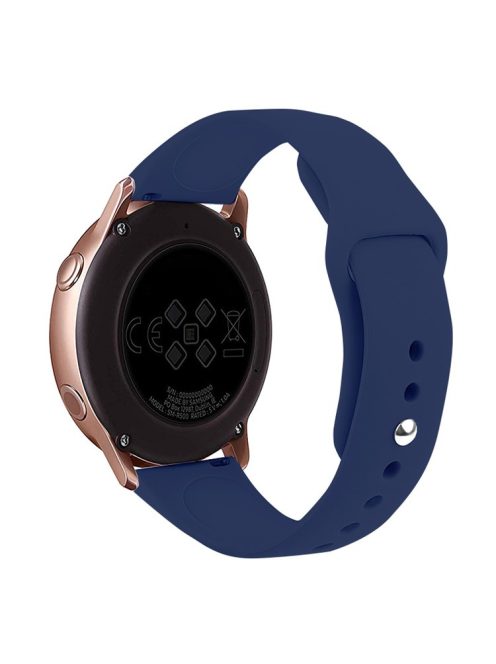 KALEBOL KLB-DKGJ-001 For Huawei Watch GT 4 41mm / Garmin Venu 3S 18mm Silicone Band Watch Strap - Midnight Blue