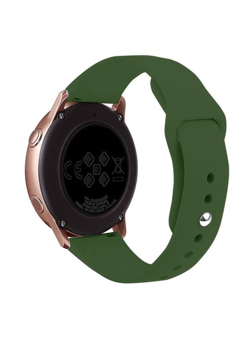 KALEBOL KLB-DKGJ-001 For Huawei Watch GT 4 41mm / Garmin Venu 3S 18mm Silicone Band Watch Strap - Pine Needle Green