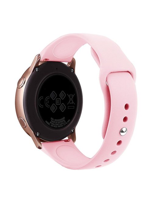 KALEBOL KLB-DKGJ-001 For Huawei Watch GT 4 41mm / Garmin Venu 3S 18mm Silicone Band Watch Strap - Pink