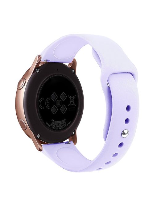 KALEBOL KLB-DKGJ-001 For Huawei Watch GT 4 41mm / Garmin Venu 3S 18mm Silicone Band Watch Strap - Purple