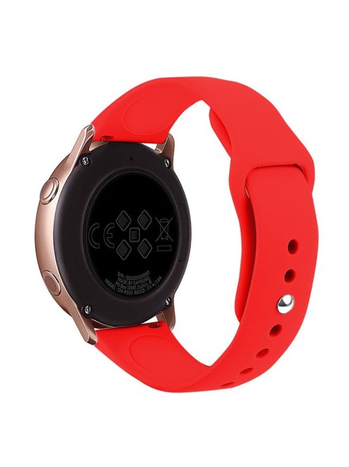 KALEBOL KLB-DKGJ-001 For Huawei Watch GT 4 41mm / Garmin Venu 3S 18mm Silicone Band Watch Strap - Red