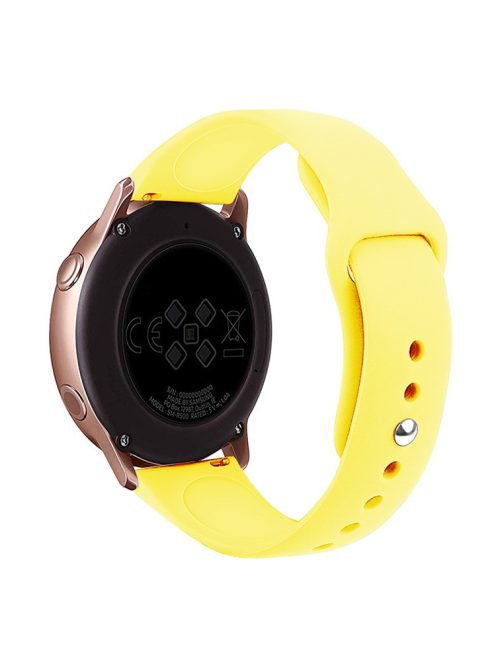 KALEBOL KLB-DKGJ-001 For Samsung Galaxy Watch3 45mm / Garmin Venu 3 Watch Strap 22mm Silicone Band - Lemon Yellow