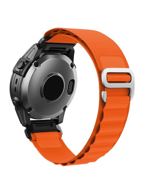 KALEBOL KLB-GSNL-001 for Garmin Fenix 7X / 7X Pro Watch Band Loop Nylon 26mm Sport Strap - Orange