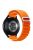 KALEBOL KLB-GSNL-001 For Huawei Watch GT 4 41mm / Garmin Venu 3S 18mm Watch Strap Adjustable Nylon Loop Band - Orange