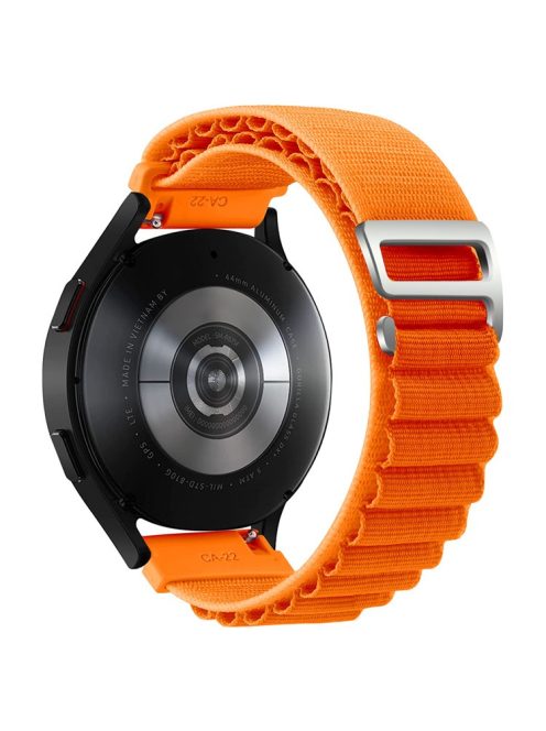 KALEBOL KLB-GSNL-001 For Huawei Watch GT 4 41mm / Garmin Venu 3S 18mm Watch Strap Adjustable Nylon Loop Band - Orange