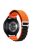 KALEBOL KLB-GSNL-001 For Huawei Watch GT 4 41mm / Garmin Venu 3S 18mm Watch Strap Adjustable Nylon Loop Band - Orange+Black