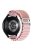 KALEBOL KLB-GSNL-001 For Huawei Watch GT 4 41mm / Garmin Venu 3S 18mm Watch Strap Adjustable Nylon Loop Band - Pink