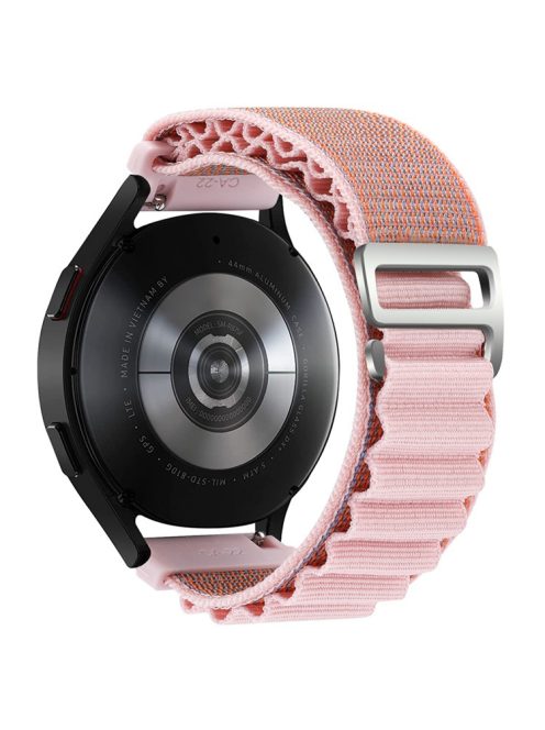 KALEBOL KLB-GSNL-001 For Huawei Watch GT 4 41mm / Garmin Venu 3S 18mm Watch Strap Adjustable Nylon Loop Band - Pink