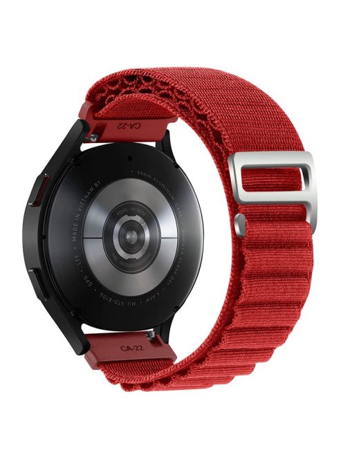 KALEBOL KLB-GSNL-001 For Huawei Watch GT 4 41mm / Garmin Venu 3S 18mm Watch Strap Adjustable Nylon Loop Band - Red