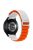 KALEBOL KLB-GSNL-001 For Huawei Watch GT 4 41mm / Garmin Venu 3S 18mm Watch Strap Adjustable Nylon Loop Band - Starlight+Orange