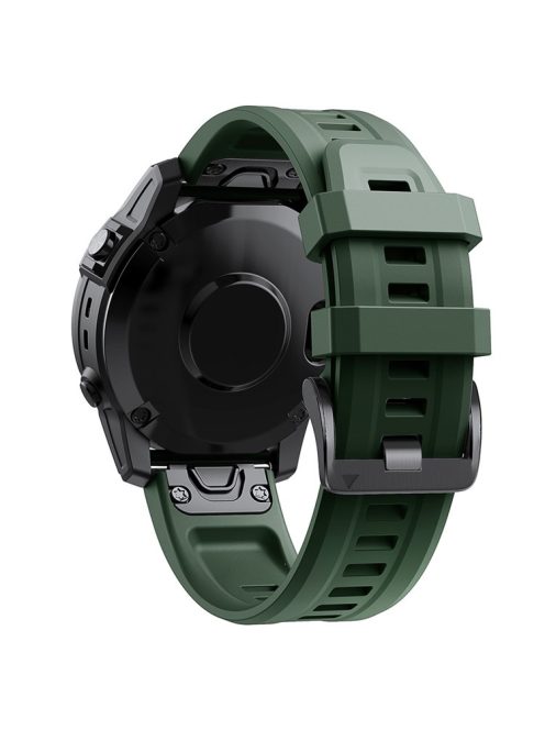 KALEBOL KLB-LWGJ-001 For Garmin Fenix 7  /  7 Pro Strap Replacement QuickFit 22mm Silicone Watch Band - Army Green