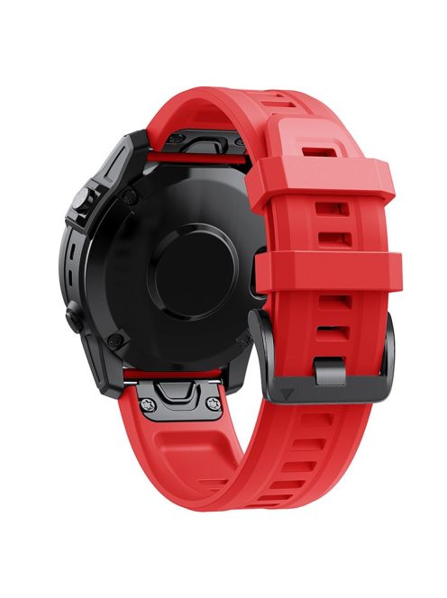 KALEBOL KLB-LWGJ-001 For Garmin Fenix 7  /  7 Pro Strap Replacement QuickFit 22mm Silicone Watch Band - Red