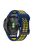 KALEBOL KLB-LWGJ-001 For Garmin Fenix 7  /  7 Pro Watch Band QuickFit 22mm Breathable Double Row Holes Strap - Midnight Blue+Yellow