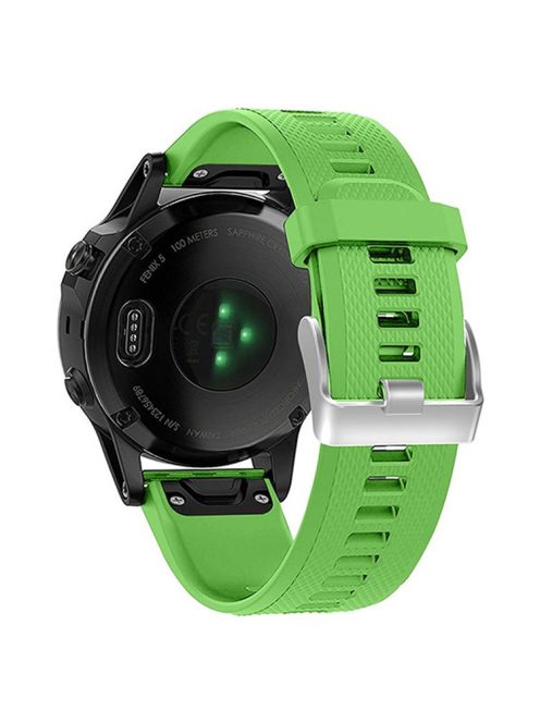 KALEBOL KLB-LWGJ-001 For Garmin Fenix 7  /  7 Pro Watch Bracelet QuickFit 22mm Strap with Grid Texture - Grass Green