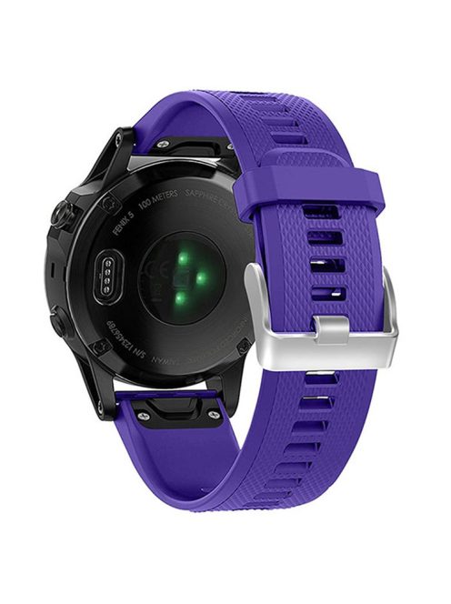 KALEBOL KLB-LWGJ-001 For Garmin Fenix 7  /  7 Pro Watch Bracelet QuickFit 22mm Strap with Grid Texture - Purple