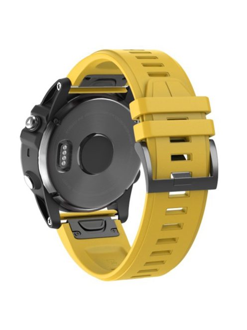 KALEBOL KLB-PWGJ-001 For Garmin Fenix 7  /  7 Pro Silicone Replacement Strap QuickFit 22mm Watch Band - Yellow