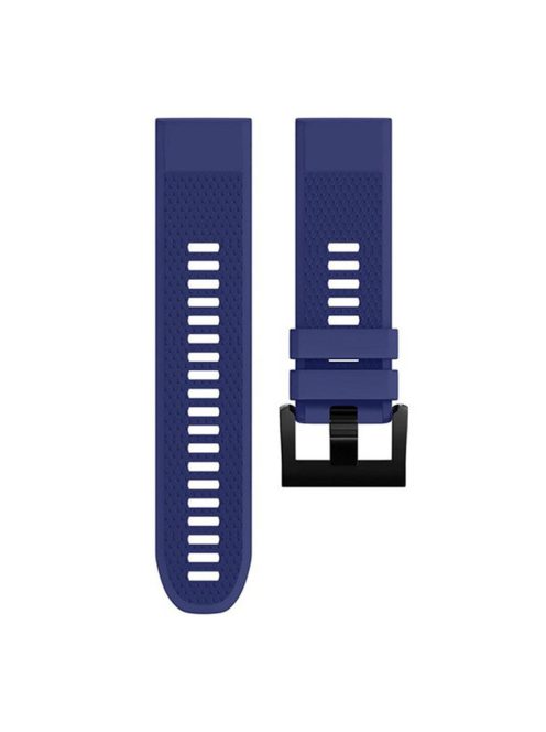 KALEBOL KLB-SJLWGJ-001 For Garmin Fenix 7X / Fenix 7X Pro Watch Band 26mm Triangular Diamond Pattern Silicone Strap - Dark Blue