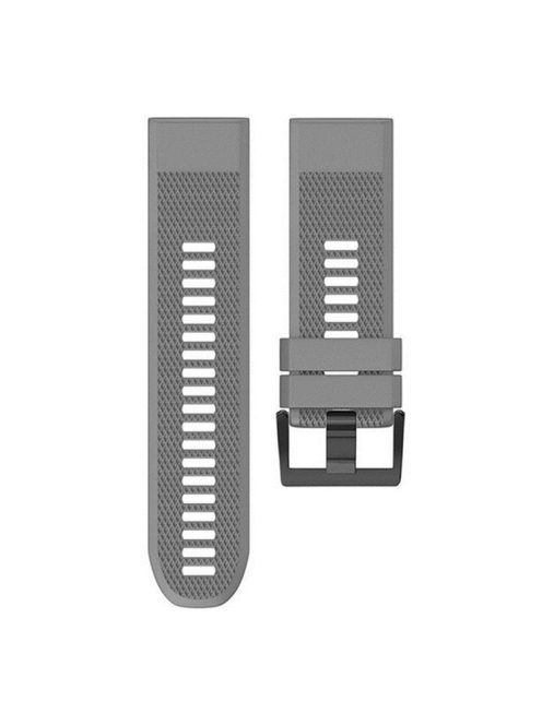 KALEBOL KLB-SJLWGJ-001 For Garmin Fenix 7X / Fenix 7X Pro Watch Band 26mm Triangular Diamond Pattern Silicone Strap - Grey