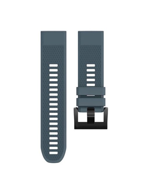 KALEBOL KLB-SJLWGJ-001 For Garmin Fenix 7X / Fenix 7X Pro Watch Band 26mm Triangular Diamond Pattern Silicone Strap - Navy Blue